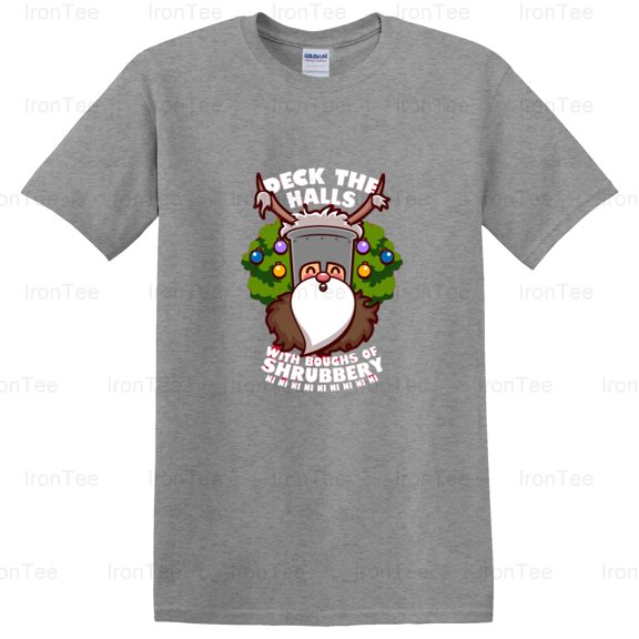 IronTee71 Boughs of Shrubbery, Monty Python, Holy Grail, Knights Who Say Ni, Comedy T-Shirt, for Unisex, up to size 5XL.