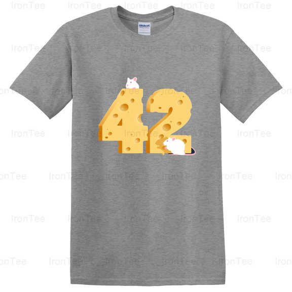 IronTee71 Cheese Is The Answer, Life's Philosophy, Dairy Lover, Food Humor, Gouda Times T-Shirt, for Unisex, up to size 5XL.