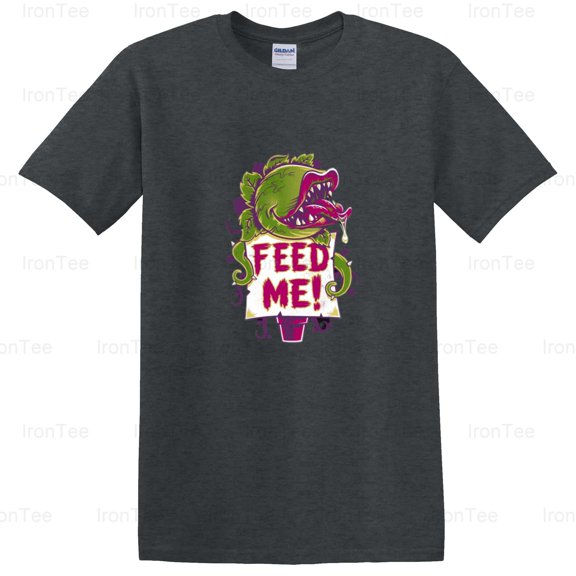 IronTee72 Feed Me Seymour, Little Shop of Horrors, Audrey II, Plant, Musical, Comedy T-Shirt, for Unisex, up to size 5XL.
