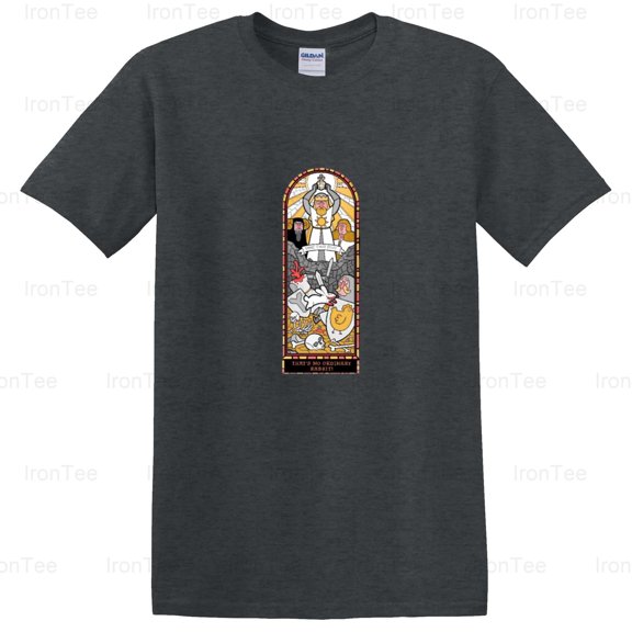 IronTee75 No Ordinary Rabbit, Monty Python and the Holy Grail, Killer Rabbit, Comedy T-Shirt, for Unisex, up to size 5XL.