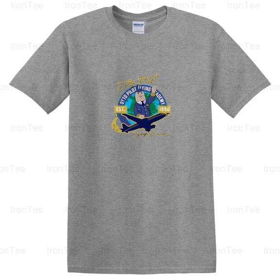 IronTee75 Otto Pilot, Airplane!, Movie, Comedy, Inflatable, Autopilot, Leslie Nielsen T-Shirt, for Unisex, up to size 5XL.