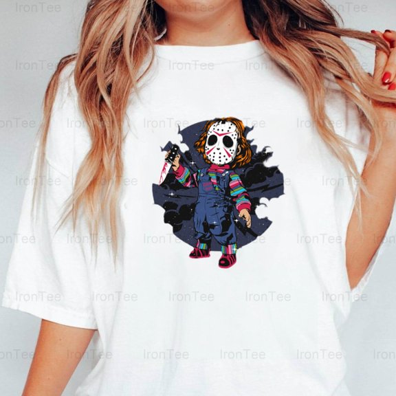 IronTee76 Retro Chucky, Child's Play, Horror Doll, Slasher, 80s, Vintage, Killer Toy T-Shirt, for Unisex, up to size 5XL.