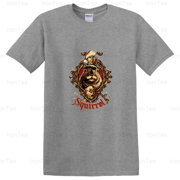 IronTee76 Squirrel, Animal, Nature, Rodent, Cute, Nut, Forest, Wildlife, Acorn, Bushy Tail T-Shirt, for Unisex, up to size 5XL.