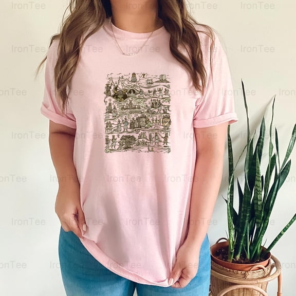 IronTee77 The Caerbannog Tapestry, Monty Python and the Holy Grail, Killer Rabbit, Comedy T-Shirt, for Unisex, up to size 5XL.