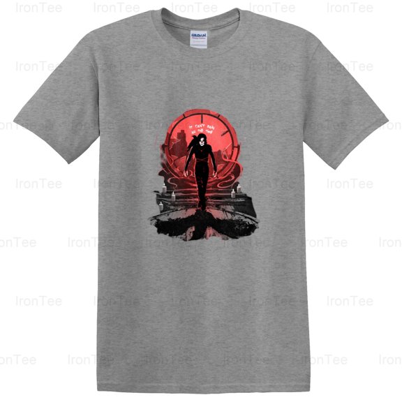 IronTee77 The Crow's Rain, The Crow, Eric Draven, Gothic, Superhero, Revenge, Movie, Comic T-Shirt, for Unisex, up to size 5XL.