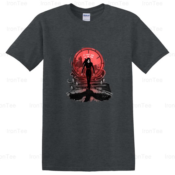 IronTee77 The Crow's Rain, The Crow, Eric Draven, Gothic, Superhero, Revenge, Movie, Comic T-Shirt, for Unisex, up to size 5XL.