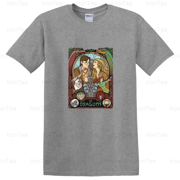 IronTee77 The Flight of Dragons, Animated Film, 80s, Fantasy, Magic, RankinBass, Classic T-Shirt, for Unisex, up to size 5XL.