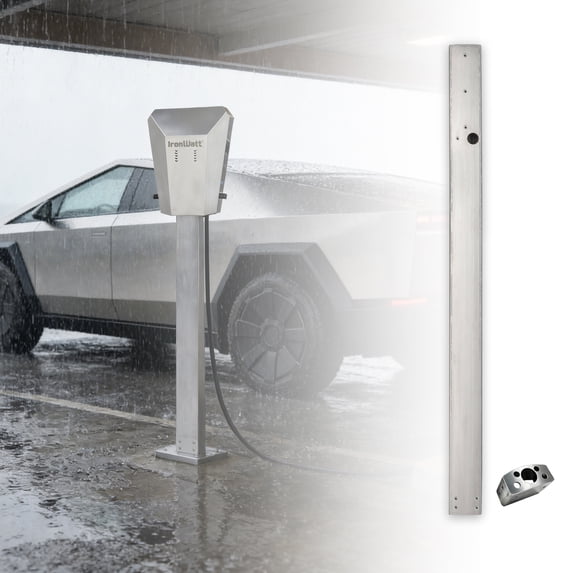 EV Charger Pedestal for Electric Vehicle Charger Stand 304 Stainless Steel Commercial Mount