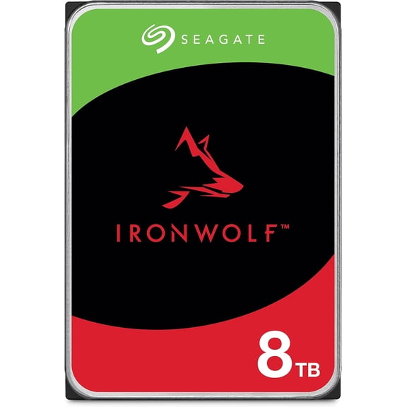 IronWolf 8TB NAS Internal Hard Drive HDD 3.5 Inch SATA 6Gb/s 7200 RPM 256MB Cache for RAID Network Attached Storage Frustration Free Packaging (ST8000VNZ04/N004)