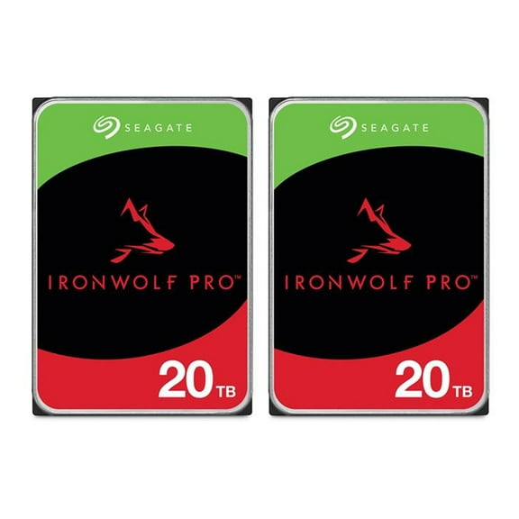 Seagate IronWolf Pro 20TB SATA III 3.5" Internal NAS Hard Drive, 7200 RPM, 2-Pack