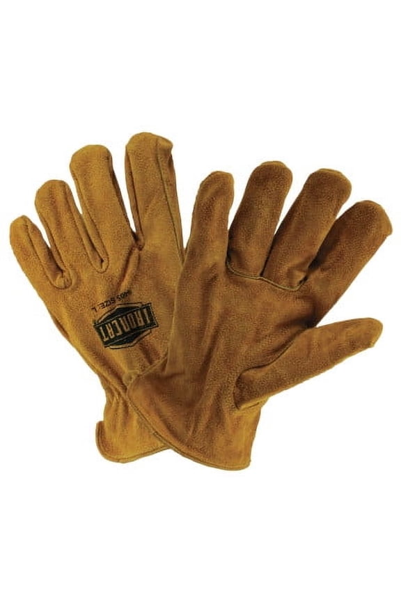 Ironcat Driver Gloves, Cowhide Leather, Small, Bourbon