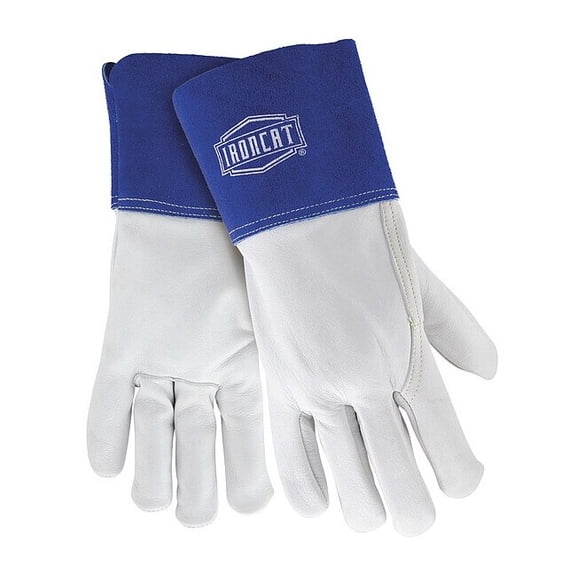 Ironcat Welding Gloves, Gauntlet Cuff, Wing Thumb, A Cowhide, XL, 12 PK 6142/XL