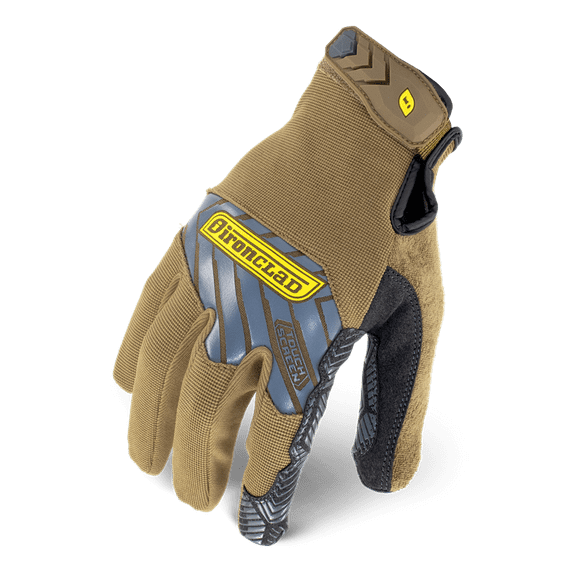 Ironclad Command Touch Screen Grip Work Gloves; Brown