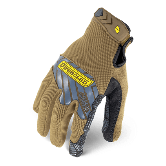 Ironclad Command Touch Screen Grip Work Gloves; Brown