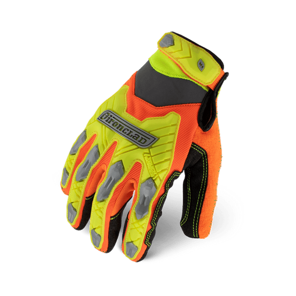 Ironclad Command Touch Screen Impact Work Gloves; Hi-Viz