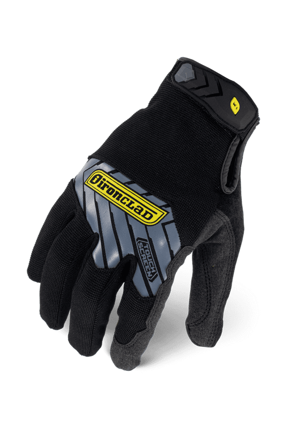 Command Touch Screen Pro Water Resistant Work Gloves; Black