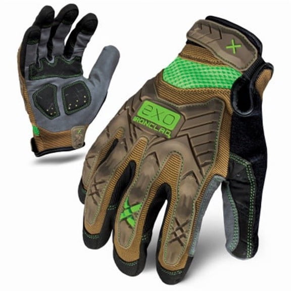 Ironclad EXO Motor Impact Glove Work Gloves TPR Impact Protection, Brown M (8)