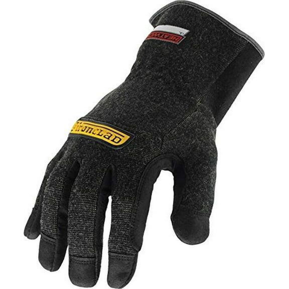 Ironclad HEATWORX REINFORCED; Heat and Cut Resistant Gloves, Palm Heat Protection Rated up to 450F, (1 Pair), Black