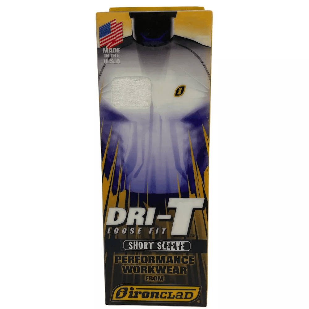 Ironclad Men's Dri-T Loose Fit Short Sleeve Work Shirt White, XL