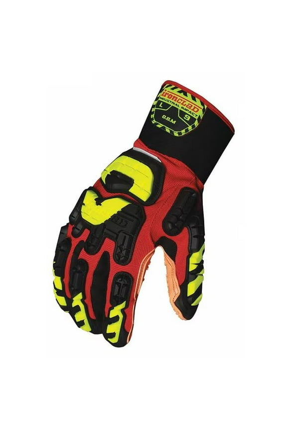 Performance Wear Anti-Vibration Gloves, L, Rd/Blk/Yellow, PR