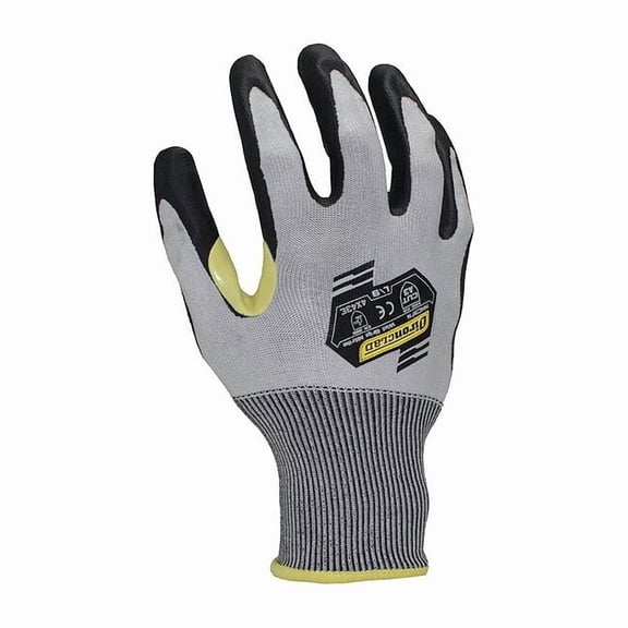 Ironclad Performance Wear Knit Gloves,XL/10,Black Glove Coating,PR KKC3FN-05-XL