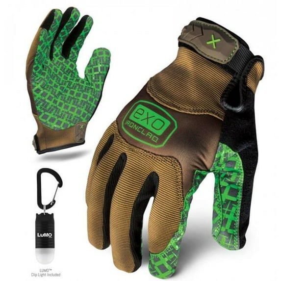 Ironclad Performance Wear EXO-PGG-06-XXL EXO Project Grip Glove, 2X-Large, Tan & Green