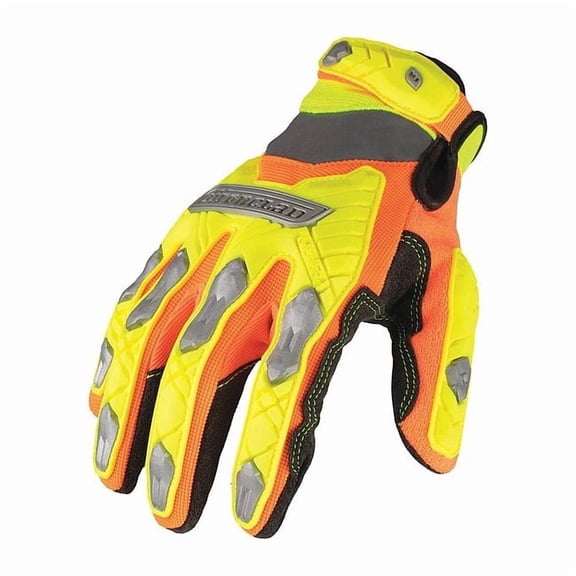 Impact Resistant Gloves,Orange,L,PR IEX-HZiL1-04-L
