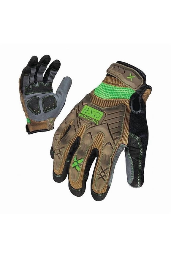 Impact Mechanics Glove,Brown/Gray,XXL,PR