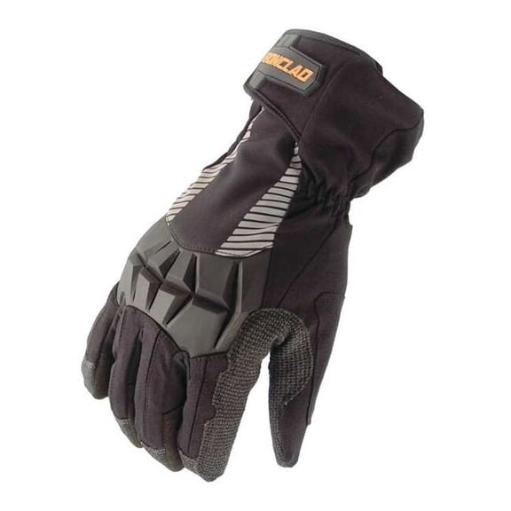 Cold Protection Impact-Resistant Gloves, Synthetic Leather Palm, Insulated Lining, Black, S ( 7 )