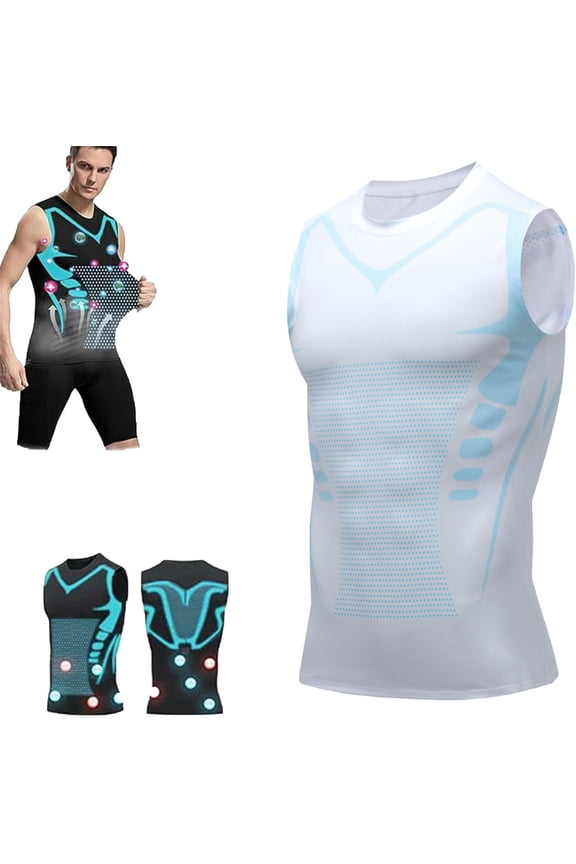 Ironfit Shirt Men, 2025 New Slimming Sleeveless Vest, Comfortable Breathable Shape Shirt, Build a Toned Body