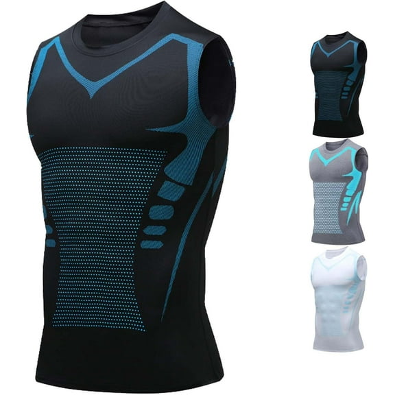 Ironfit Shirt Men, Upgraded Ironfit Men Compression Shirts, Shaping Sleeveless Shirt for Men