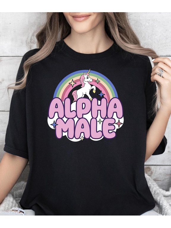Ironic Alpha Male Unicorn Rainbow###ANANDHIS ART LLC