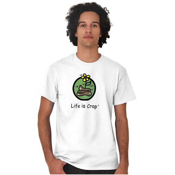 Ironic Old Flower Flies Poop Smelly Men's Graphic T Shirt Tees Brisco Brands X