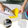 thumbnail image 1 of Ironing Blanket Magnetic Pad | Portable Laundry Ironing Mat | Heat Resistant Up to 500°F | Stitched Polyester-Cotton | Foldable | 25x21 in | Gray | 1 Pack, 1 of 8