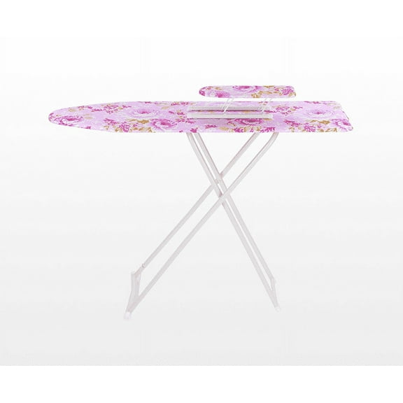 Ironing Board - 4-Leg Fold-Up, Ironing Board Family Size with Heat Resistant Cover and 100% Cotton Cover