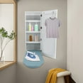thumbnail image 1 of Ironing Board Cabinet Wall Mounted Storage Hidden Storage Shelves with Mirror, 1 of 7