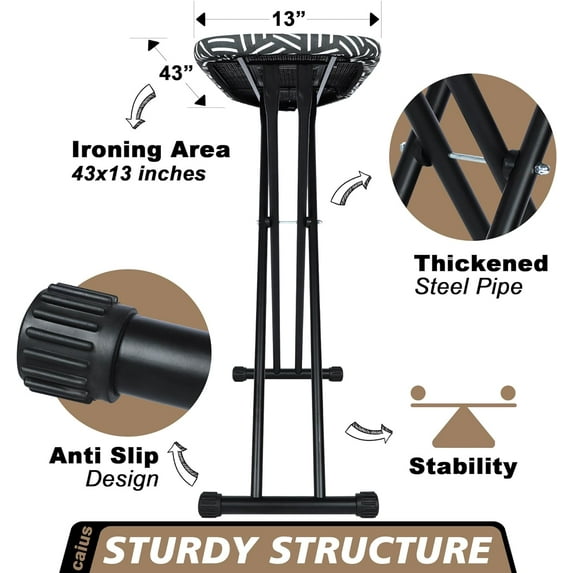 Ironing Board, Compact and Space Saver Full Size Ironing Board, Extra ...