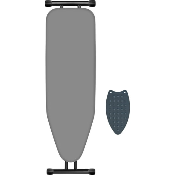 Ironing Board, Compact and Space Saver,Size 13 x 43, Metal Construction Ironing Boards with Extra Thick Heavy Duty Padded, Stable Structure,Skid Feet, Premium Iron Board,Grey