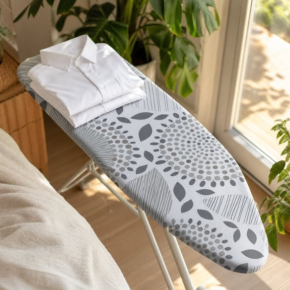 Ironing Board Cover 15"x47" Extra Thickened Cloth, Scorch and Stain Resistant Padding, Standard Size Iron Board Cover with Fasteners Heavy Duty Elastic Edge, Heatproof Checkered (No Pad Included)