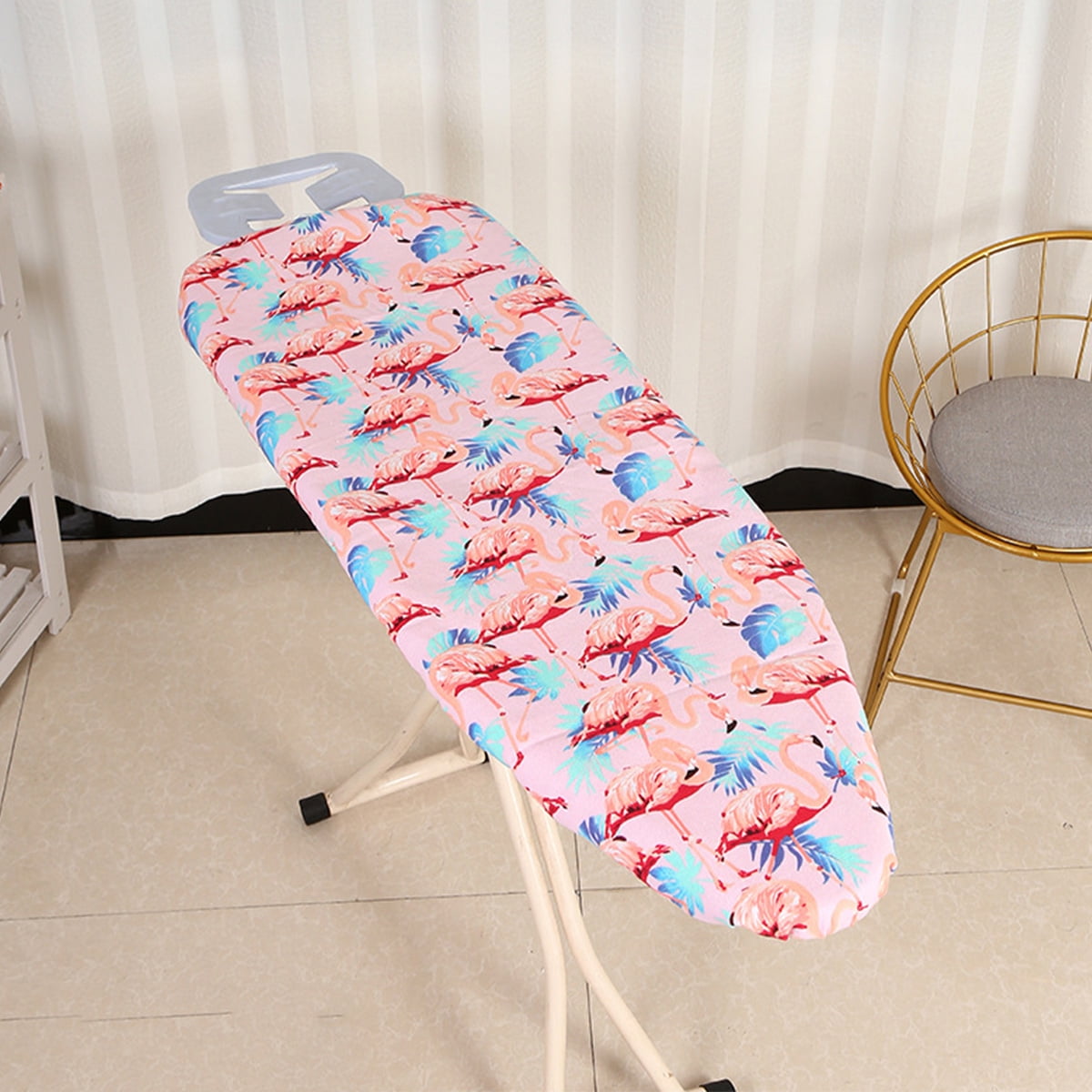 Ironing Board Cover Thick Padding 19 X 50Inch Fits Large and Standard  Boards, Pads Resist Scorching and Staining,Flamingo Printing