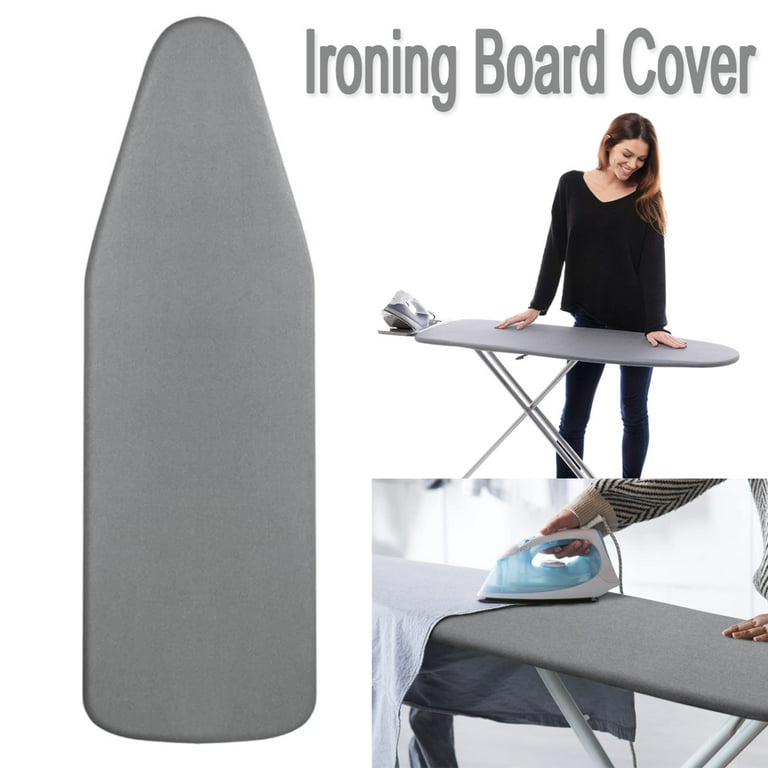 Ironing Board Cover and Pad Extra Thick Heavy Duty Padded Multiple Layers,Non Stick Scorch and Stain Resistant,Grey, Size: (140x50cm/55x19.68inch)