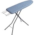 thumbnail image 1 of Ironing Board,Extra Thick Heat Resistant Cover,Full Size Iron Board with Iron Rest,Height Adjustable, Foldable Ironing Board,Heavy Sturdy Metal Legs Iron 49x13 Blue Chevron., 1 of 6