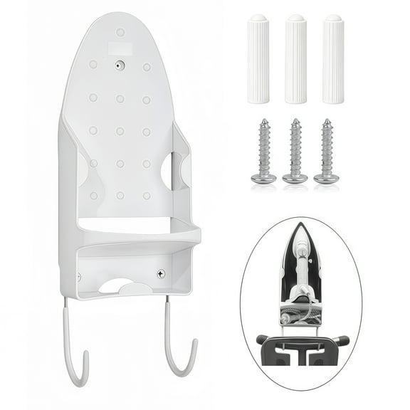 DEKEones Wall Mount Adjustable Ironing Board Holders, White