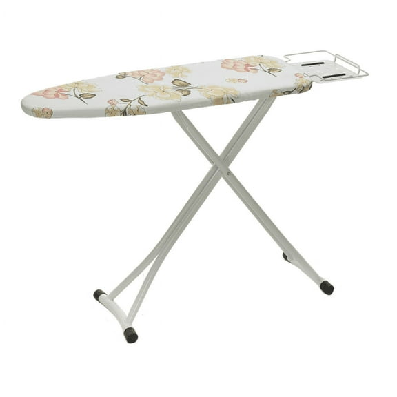 35.43 INCH* 11.81 INCH Ironing Board, Metal Panel Iron Board with Iron Rest, Heat & Scorch Resistant Cover, Adjustable Height Heavy Duty Ironing Board with Germent Rack, for Home, Dorm, 90*30cm