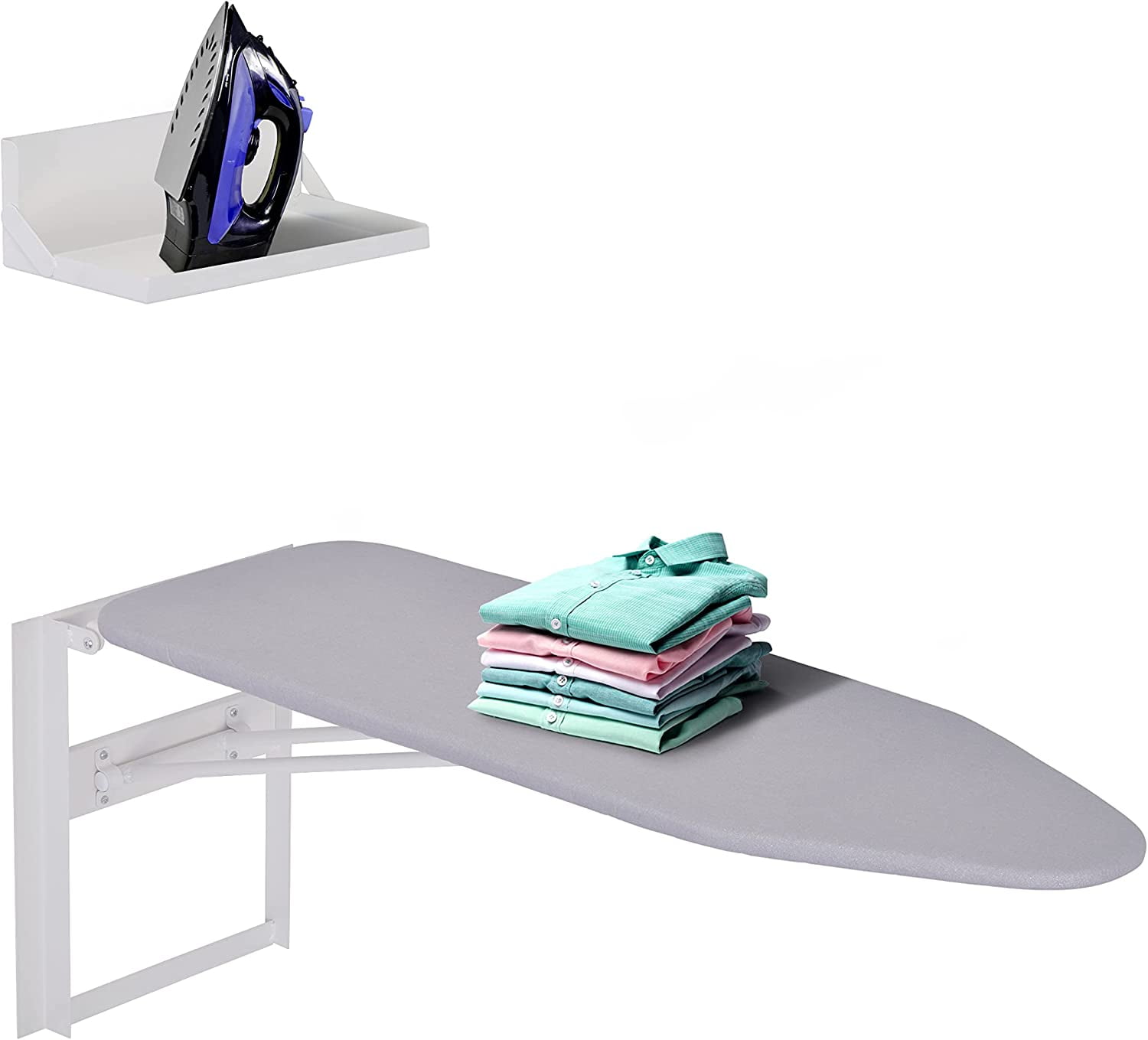 Ironing Board With Storage Shelf, Foldable 36.2” x 12.2”, Fold Down