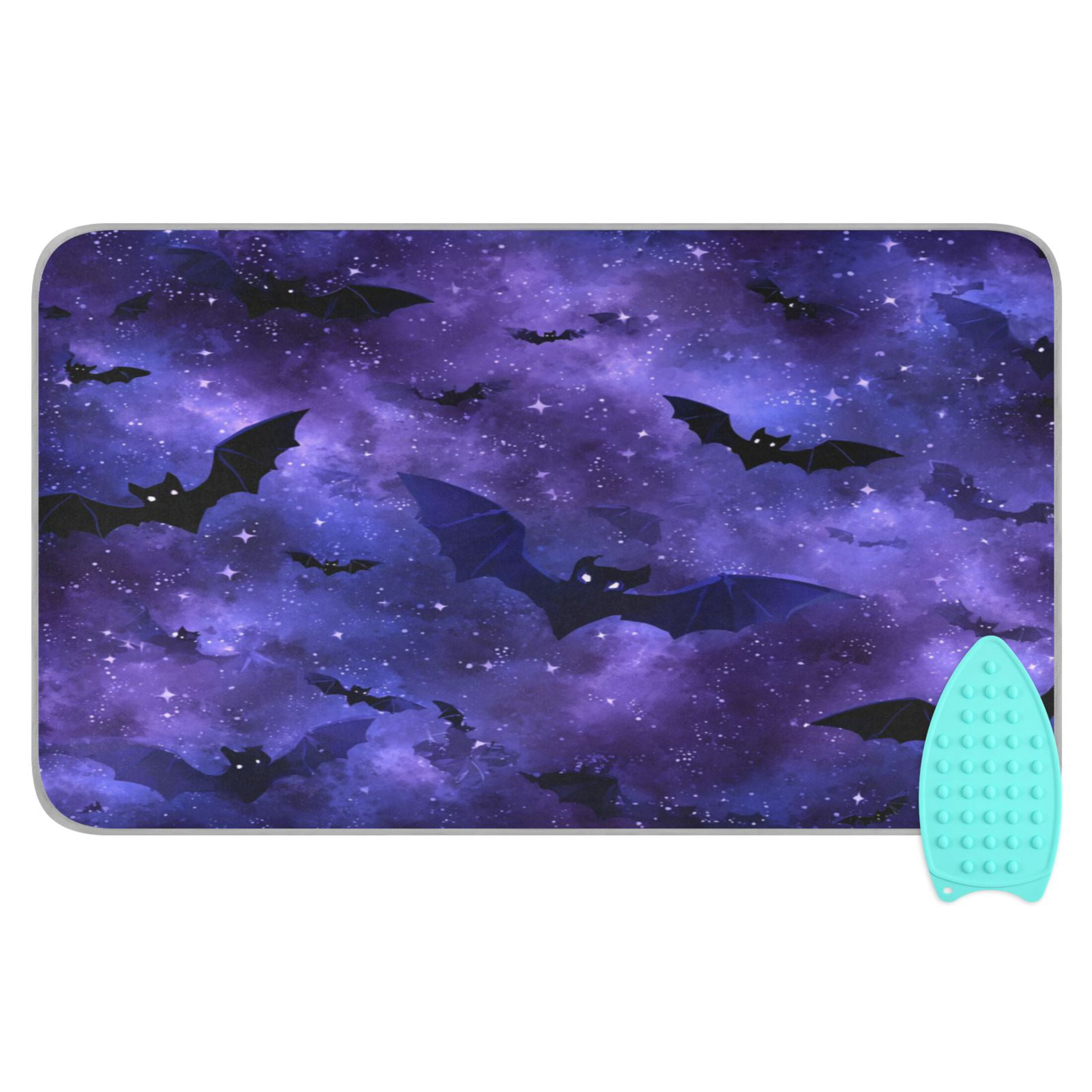 Ironing Mat Portable Ironing Blanket for Table Top Travel Ironing Pad for Washer Dryer 27.6" x 47.2" Bats in The Night Sky