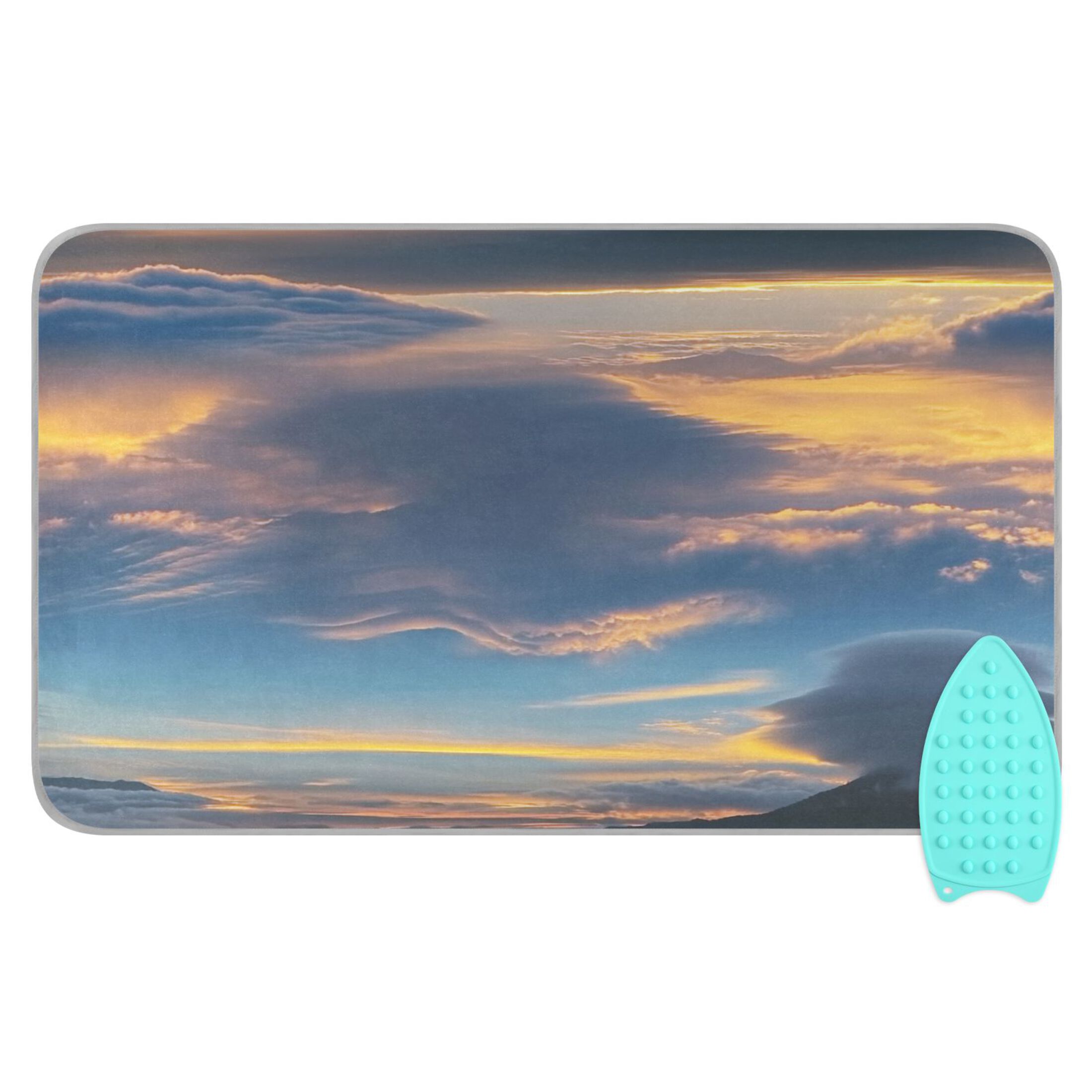 Ironing Mat Portable Ironing Blanket for Table Top Travel Ironing Pad for Washer Dryer 27.6" x 47.2" Beautiful Sunrise Cloud