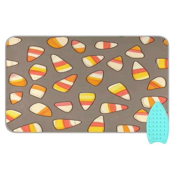 Ironing Mat Portable Ironing Blanket for Table Top Travel Ironing Pad for Washer Dryer 27.6" x 47.2" Cartoon Candy Corn