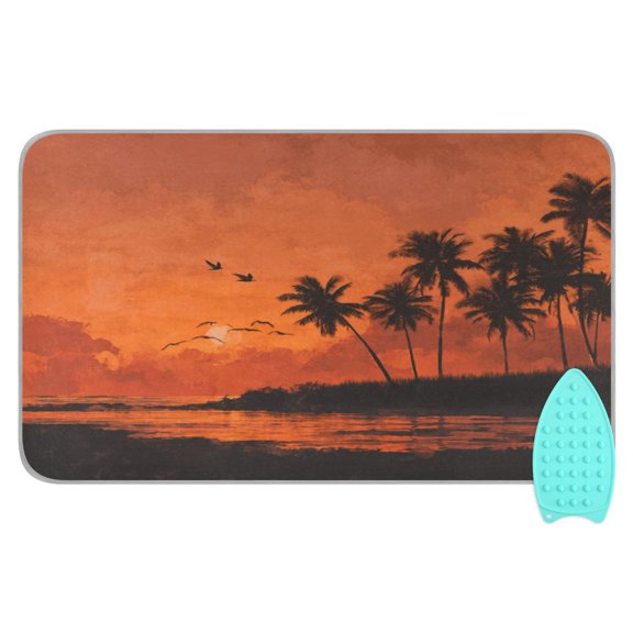 Ironing Mat Portable Ironing Blanket for Table Top Travel Ironing Pad for Washer Dryer 27.6" x 47.2" Magnificent Sunset Scene