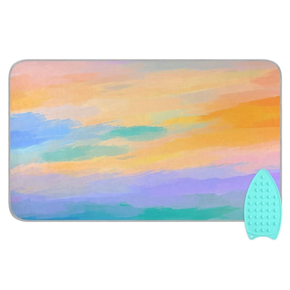 Ironing Mat Portable Ironing Blanket for Table Top Travel Ironing Pad for Washer Dryer 27.6" x 47.2" Sky with Sunset